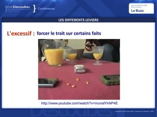 LES DIFFERENTS LEVIERS


L'excessif : forcer le trait sur certains faits




                 http://www.youtube.com/watch?v=munalYhAP4E
 