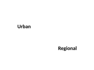 10
Urban
Regional
 