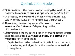 Comprehensive Introduction to Modeling and Optimization in Operations ...