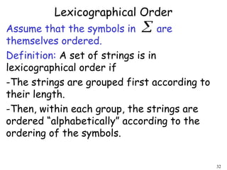 Lec-02 Languages for finite automata FA | PPT