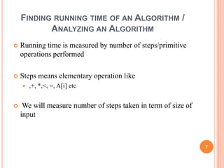 how to calclute time complexity of algortihm | PPT