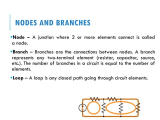 Nodes and branches and Kirchhoff's current laws | PDF