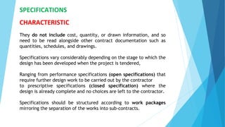 Specification & BQ for Building Works 24 | PPTX