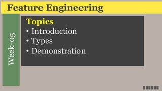 Lec-07+Feature_Engineering.pdf for machine learning | PDF