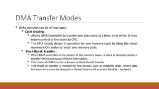 Comprehensive Overview of Input/Output Interfaces and Data Transfer ...