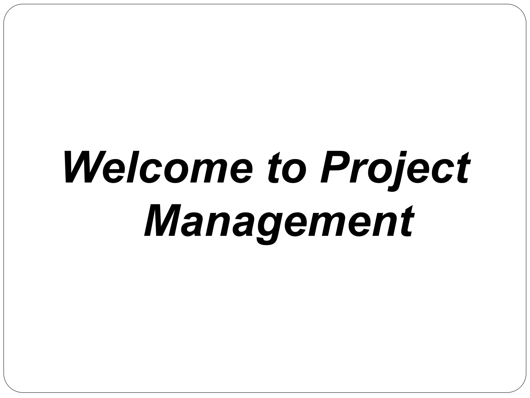 Project management ppt