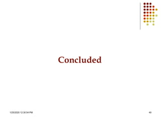 1/25/2020 12:30:54 PM 49
Concluded
 