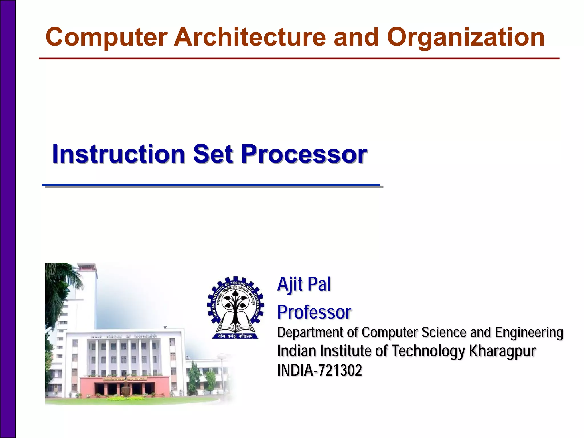 Lec 12-15 mips instruction set processor | PPT