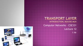 Computer Networks – CSE331
Lecture 12
1 Hr
 