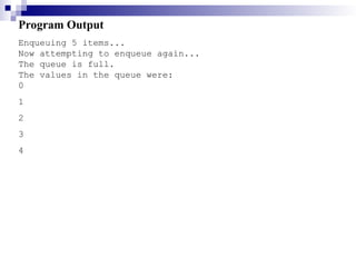 Lec-12, 13 Quees In Queue IntQueue(int s) | PPT
