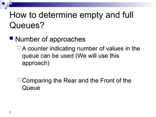 Lec-12, 13 Quees - Circular Queues and Implementation with Array | PPT