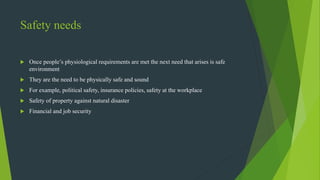 Lec-14-1.pptx Hierarchy of Needs Theory (Maslow) | PPT