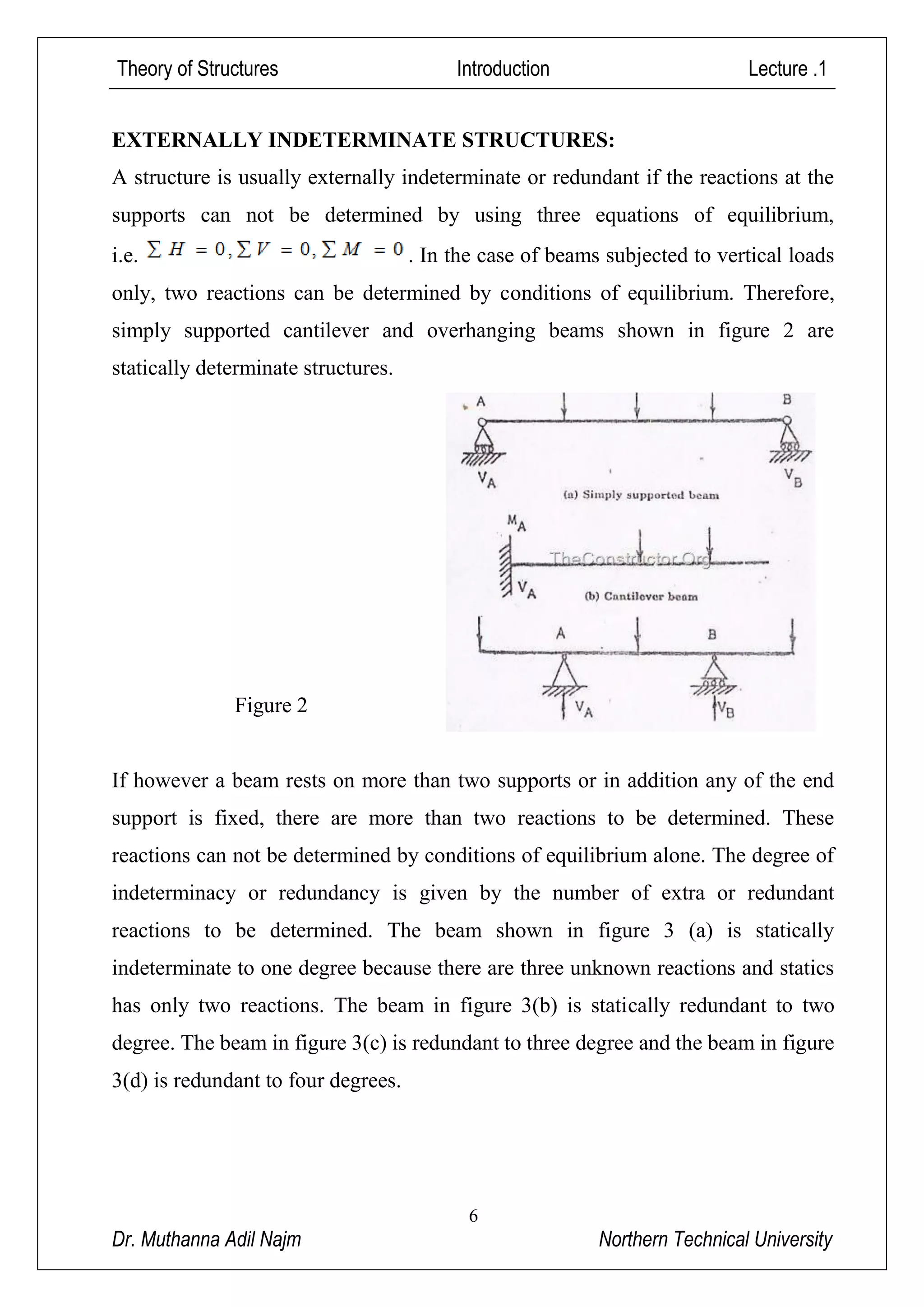 Lec.2 statically determinate structures & statically indeterminate ...