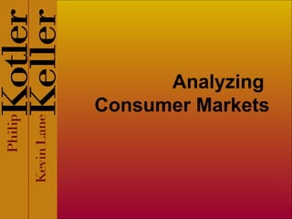 Analyzing
Consumer Markets
 