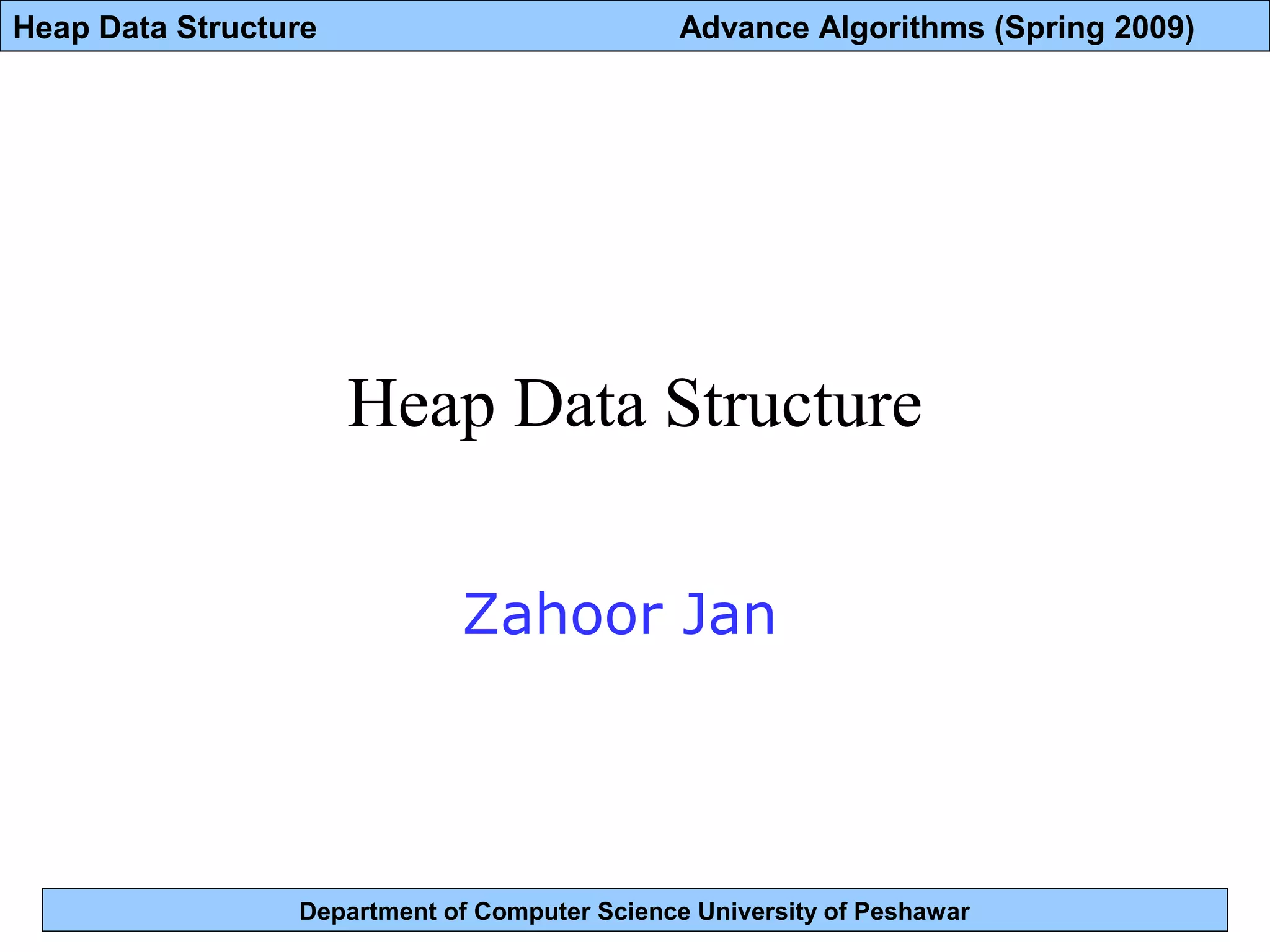 Lec 17 heap data structure | PPT