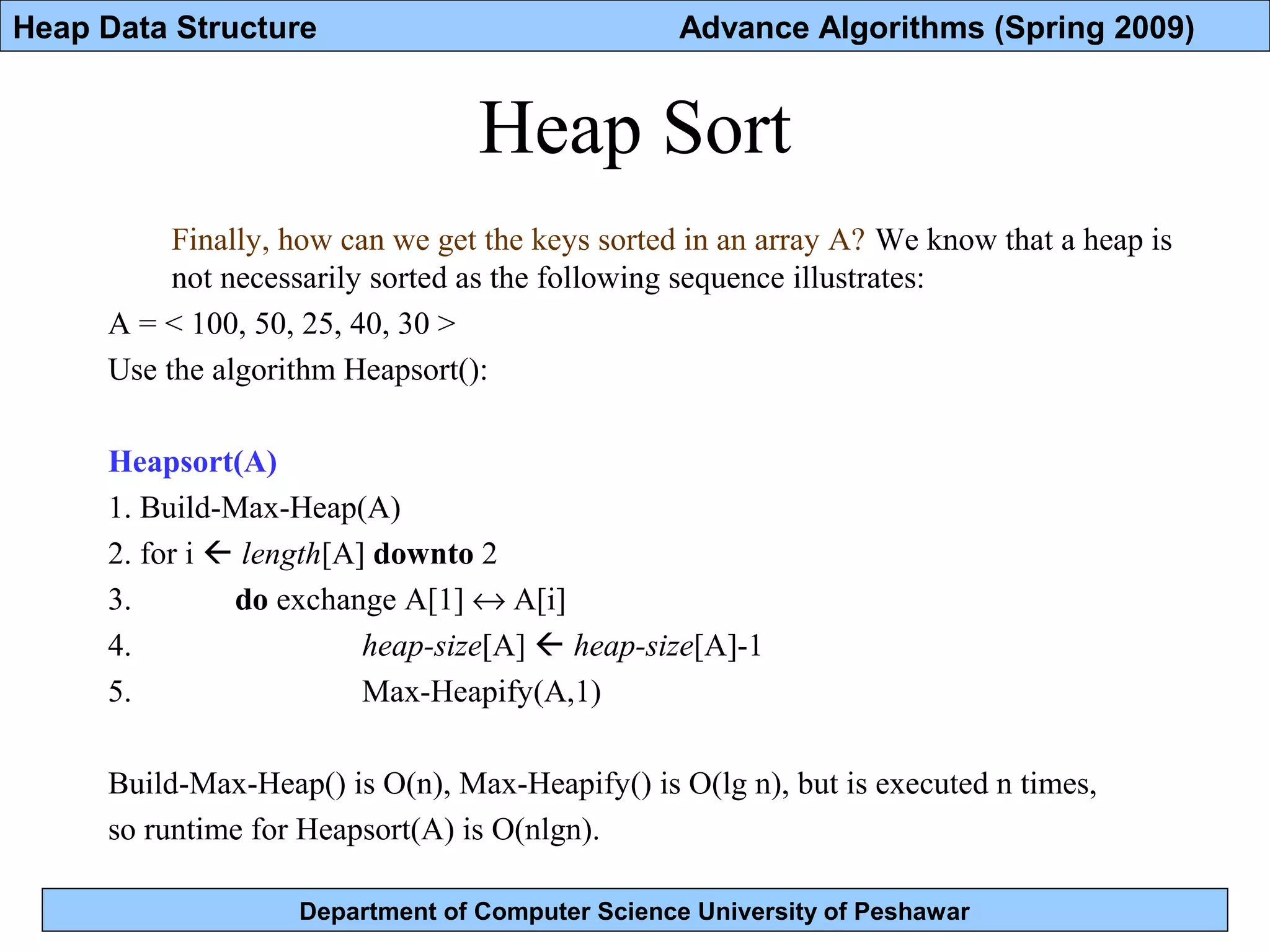 Lec 17 heap data structure | PPT