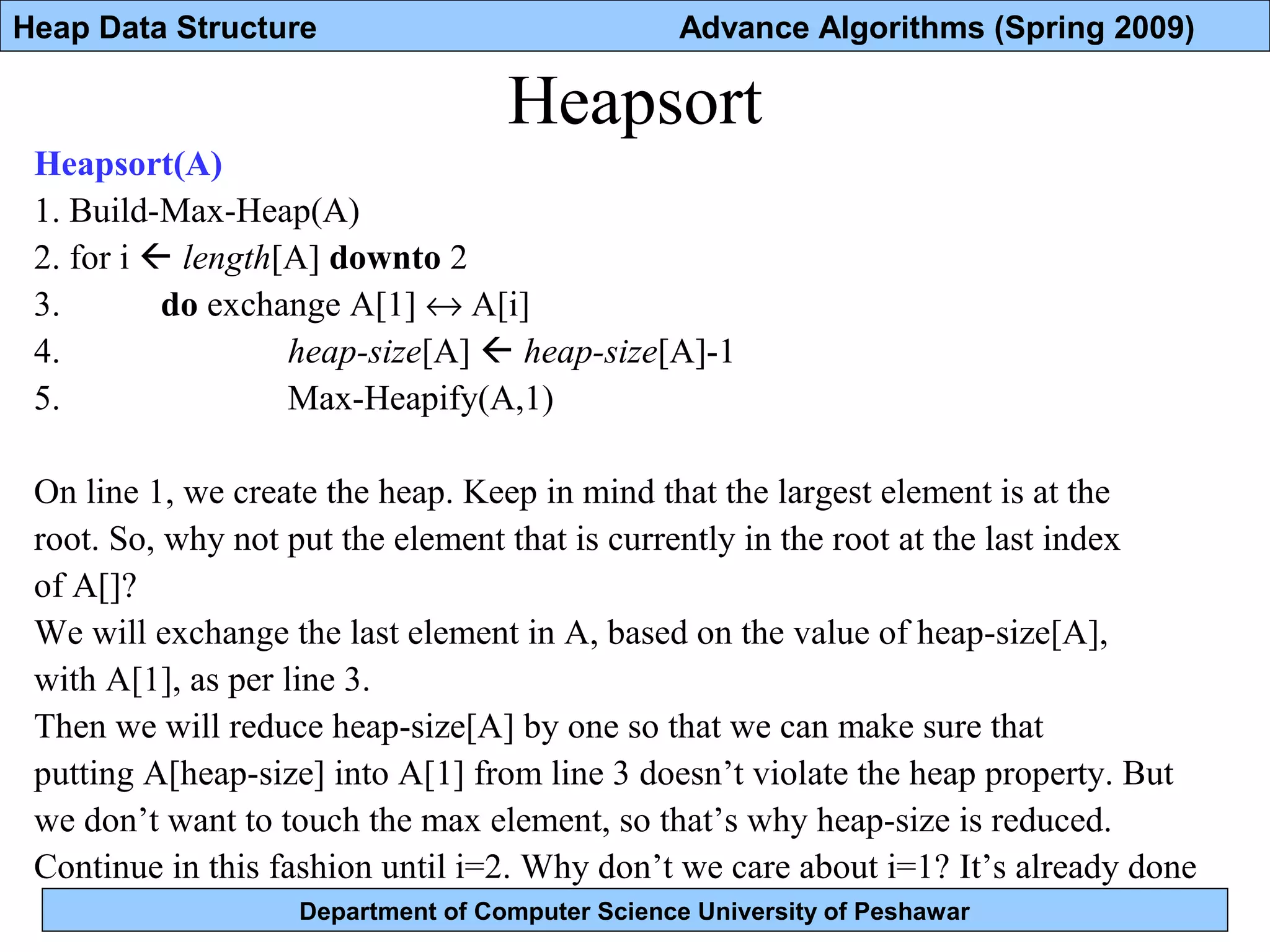 Lec 17 heap data structure | PPT