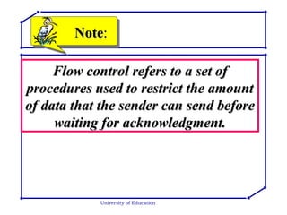Flow & Error Control | PPT