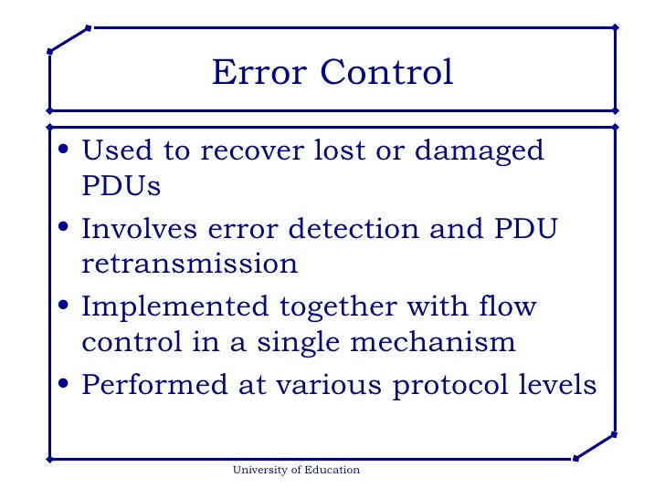Flow & Error Control