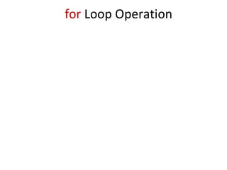 Loop Introduction for Loop while Loop do while Loop Nested Loops Values ...