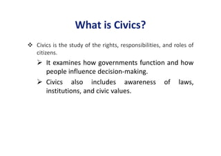 LEC-1 INTRODUCTION TO CIVICS.pdf civic slide | PDF