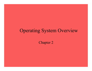 Operating System OverviewOperating System Overview
Chapter 2
 