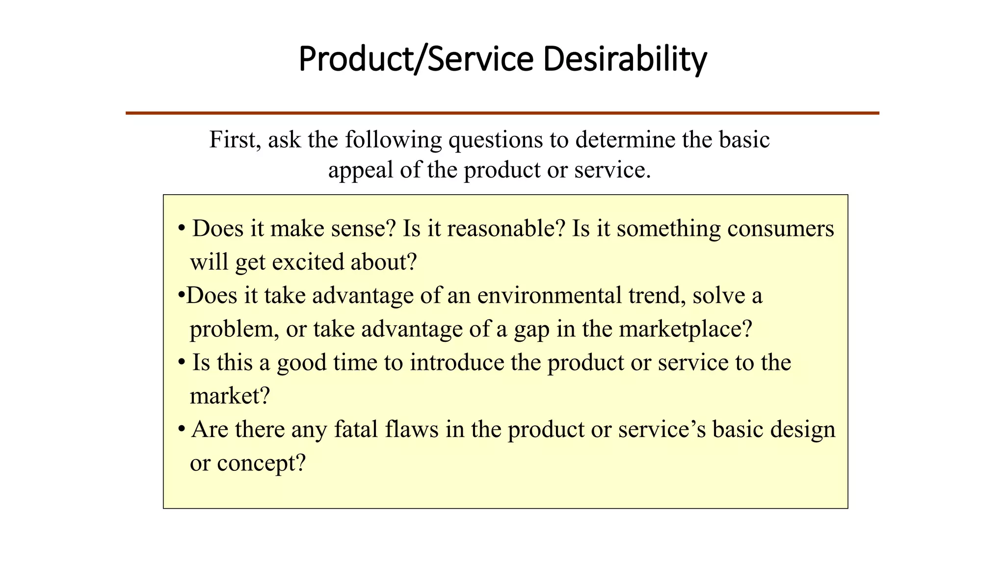 feasibility analysis for entrepreneur Lec 2 | PPTX