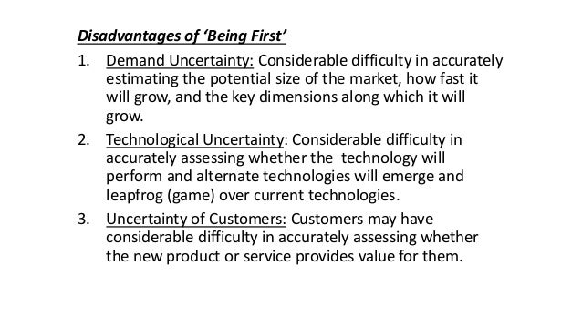 what are the advantages and disadvantages of being the first mover in an industry Our analysis of pharma launches confirms a weak first-to-market advantage on average the first-mover advantage actually vanishes advantages of being first. what are the advantages and disadvantages of being the first mover in an industry Our analysis of pharma launches confirms a weak first-to-market advantage on average the first-mover advantage actually vanishes advantages of being first.