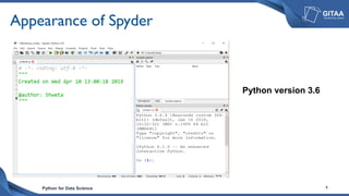 Introduction to Spyder Overview of Construct | PDF