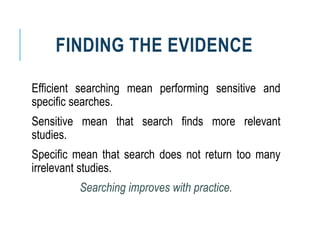 Sensitive Evidence EBP | PPTX