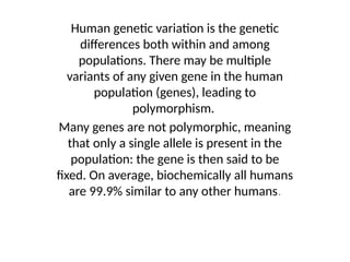 Variant Human Difference LEC. 6 - Genetic Diversity in Human.pptx
