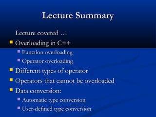Lec 26.27-operator overloading | PPT