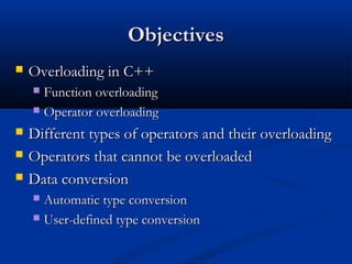 Lec 28 - operator overloading | PPT