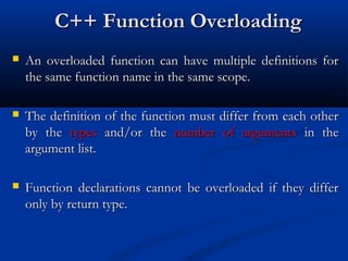 Lec 28 - operator overloading | PPT