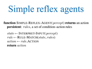 Simple reflex agents
 