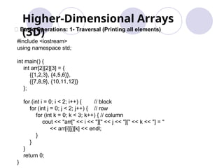 DSA Lec-2 Arrays ADT FOR THE STUDENTS OF BSCS | PPT