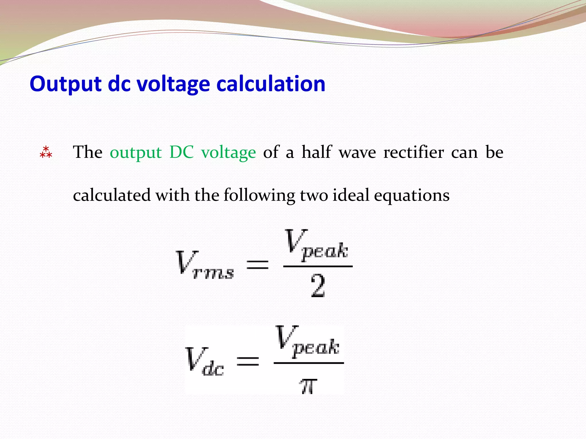 rectifiers and all about rectifier | PPTX