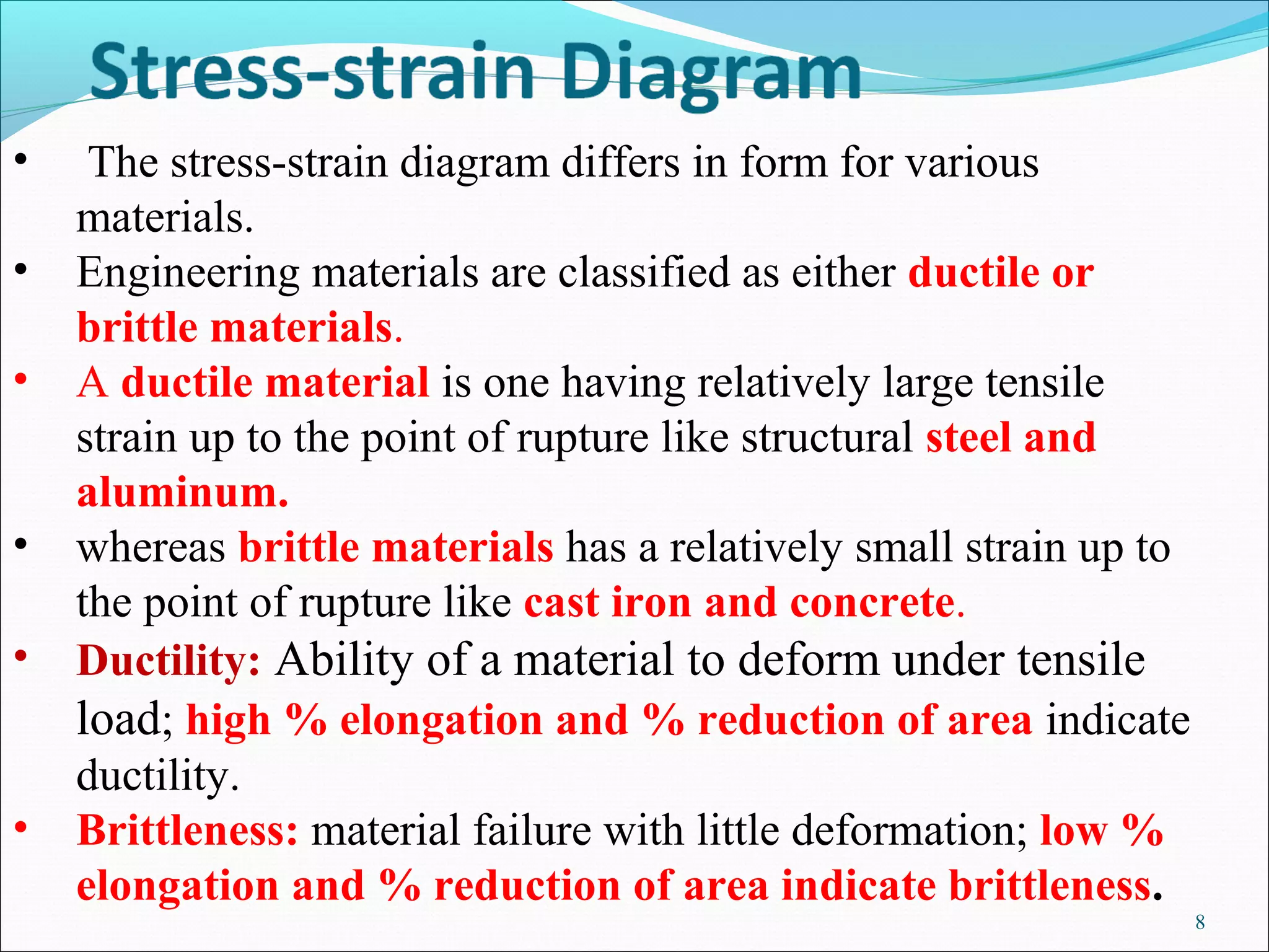 Lec 2 stress strain diagram (lec 2) | PPT