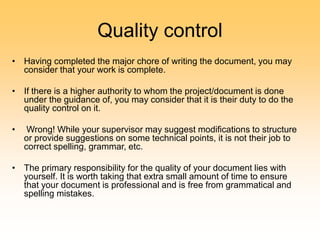 Quality Control Write Lec 3 | PPT