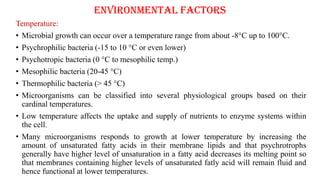 Temperature Based Microorganisms Factor affecting growth of microorganisms in food | PDF