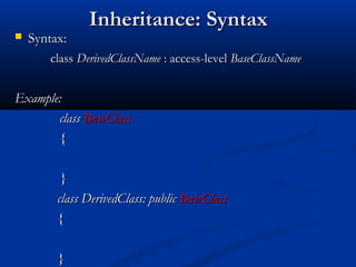 Lec 30.31 - inheritance | PPT