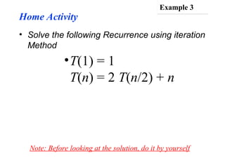 Iteration Method Recurrence Lec-4-2-Recurrence Relation-Iteration Method.ppt