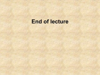 End of lecture
 