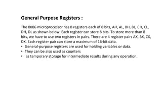 Small register work of 8085 and whole assaembly code | PDF