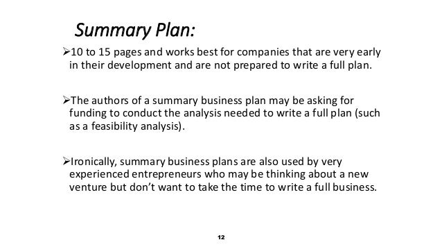 Who writes business plans?