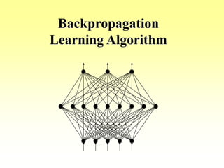 Backpropagation
Learning Algorithm
 
