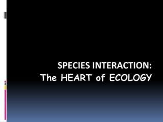 SPECIES INTERACTION:
The HEART of ECOLOGY
 