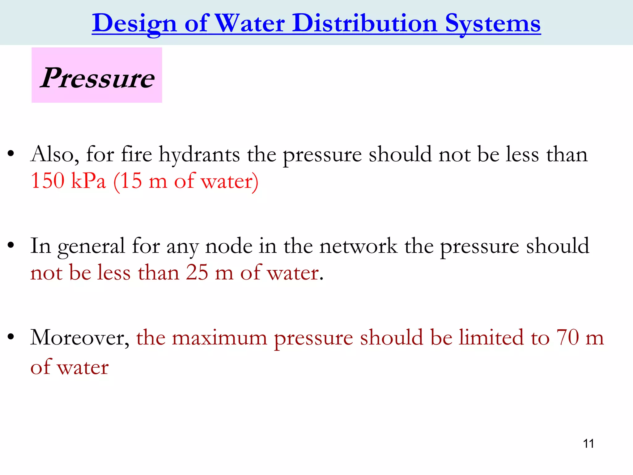 design and analysis of water distribution System | PDF