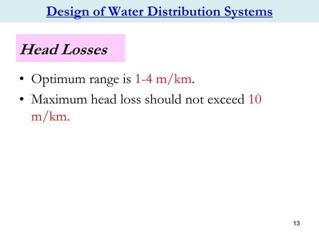 design and analysis of water distribution System | PDF