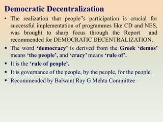 Lec -6- Rural Development, Democratic Decentralization & Panchayat Raj ...